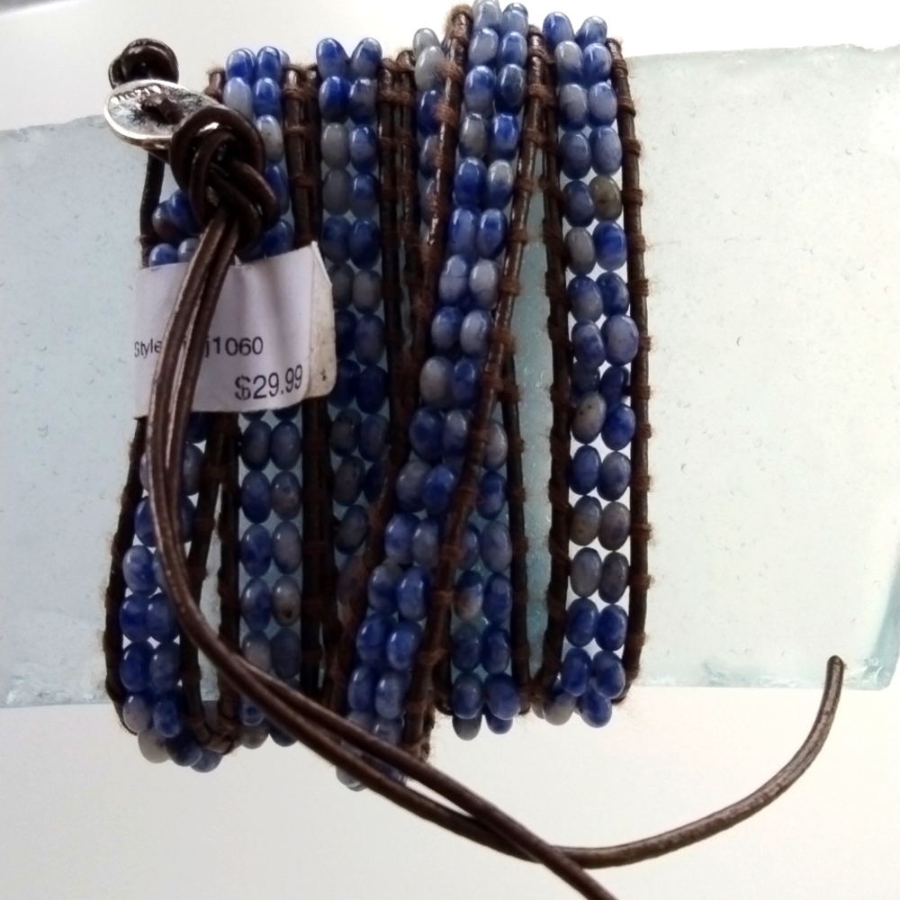 NWT bracelet wrap lapis blue meditation bracelet unisex